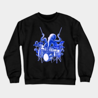 Octopus playing drums Crewneck Sweatshirt